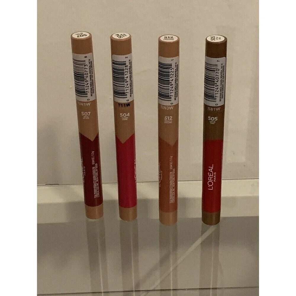 (4) L'Oreal Infallible Matte Crayon 504 505 507 512 Spice Toffee Caramel Chili